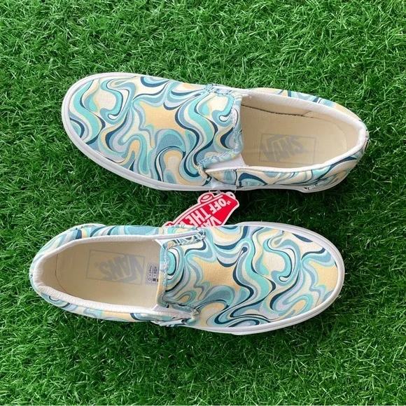 Vans Classic Slip On Swirl Turquoise - Picture 4 of 5